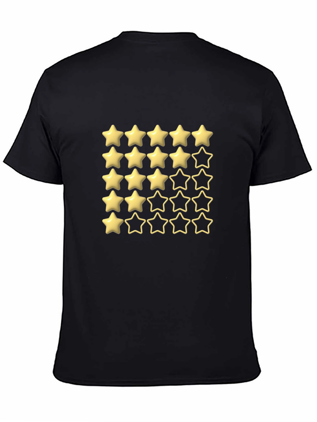 Five Star Rating Black T-Shirt