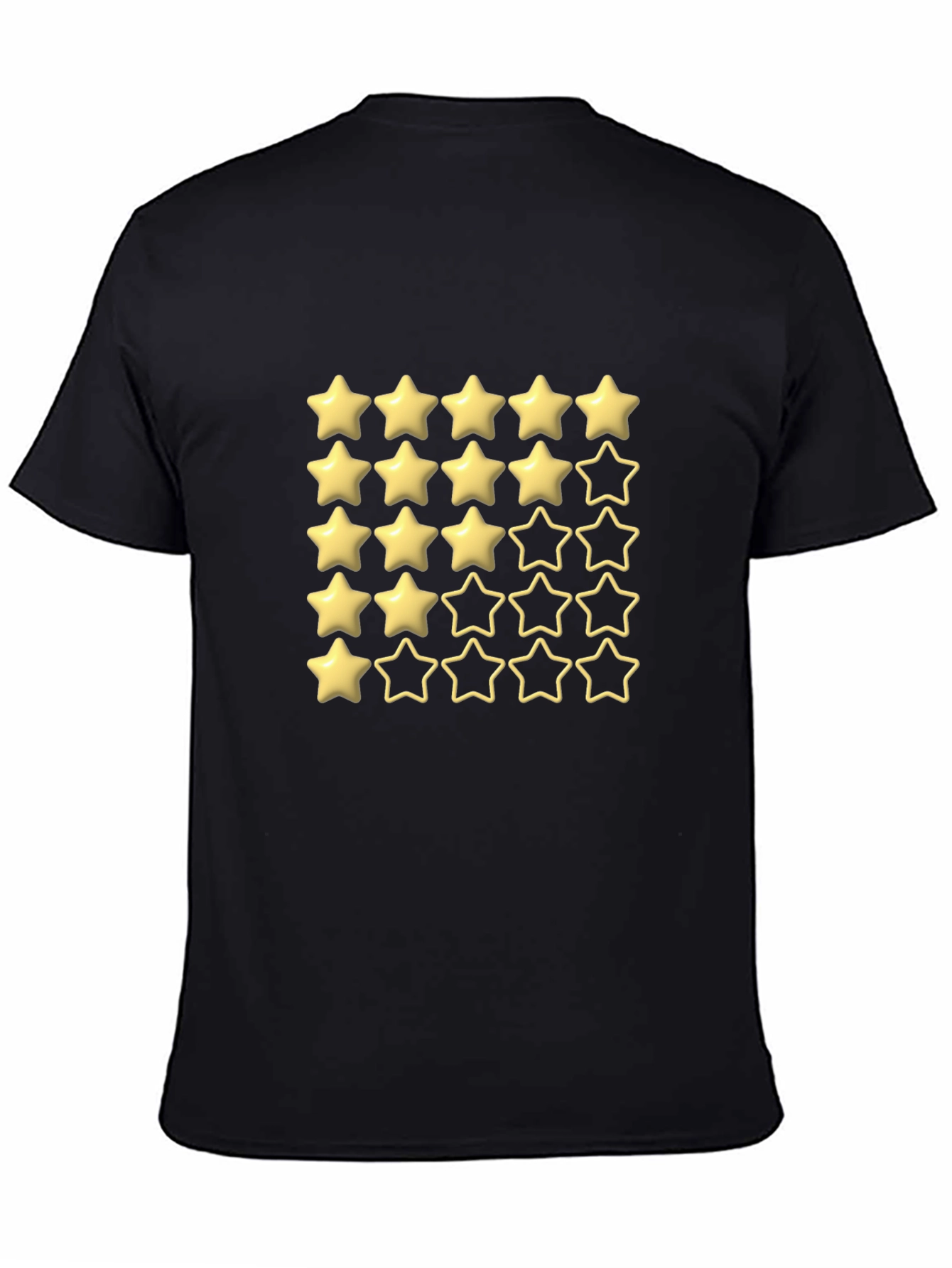 Five Star Rating Black T-Shirt