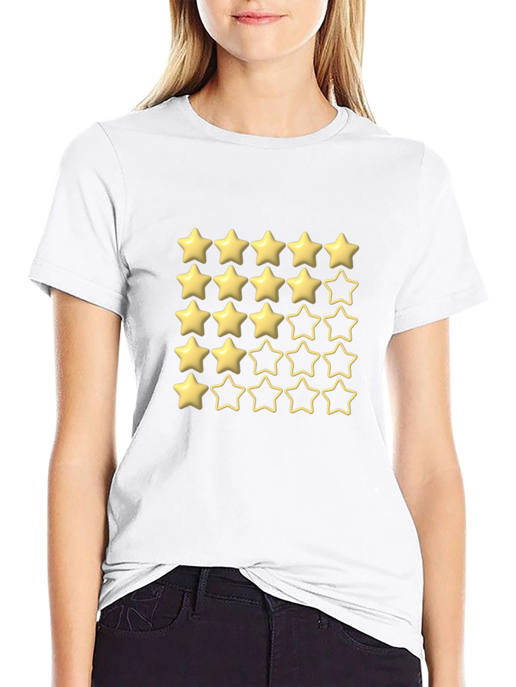 Five Star Rating Black T-Shirt
