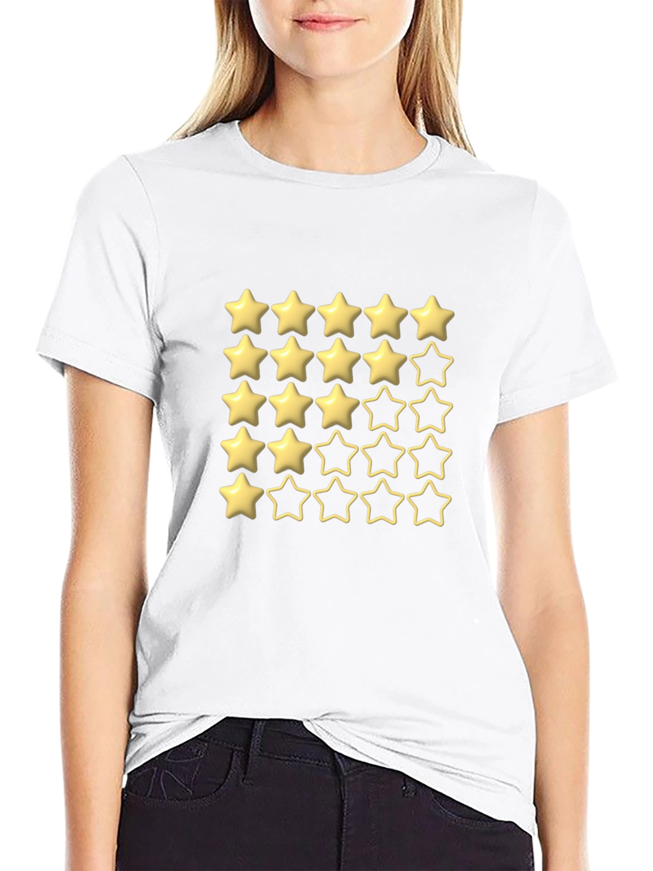 Five Star Rating Black T-Shirt