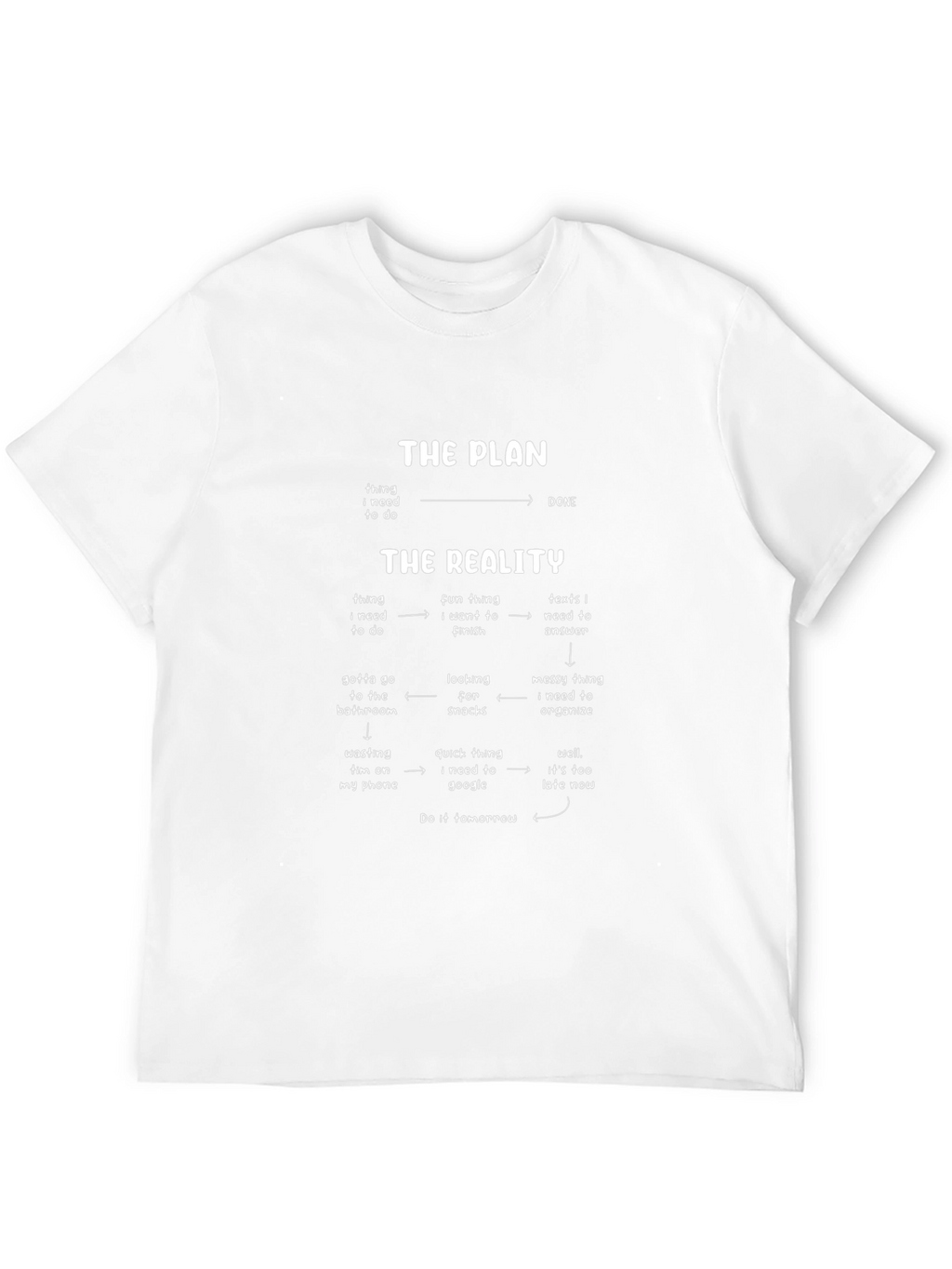 The Plan vs Reality Black Graphic Tee