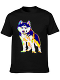 Psychedelic Husky Graphic Tee