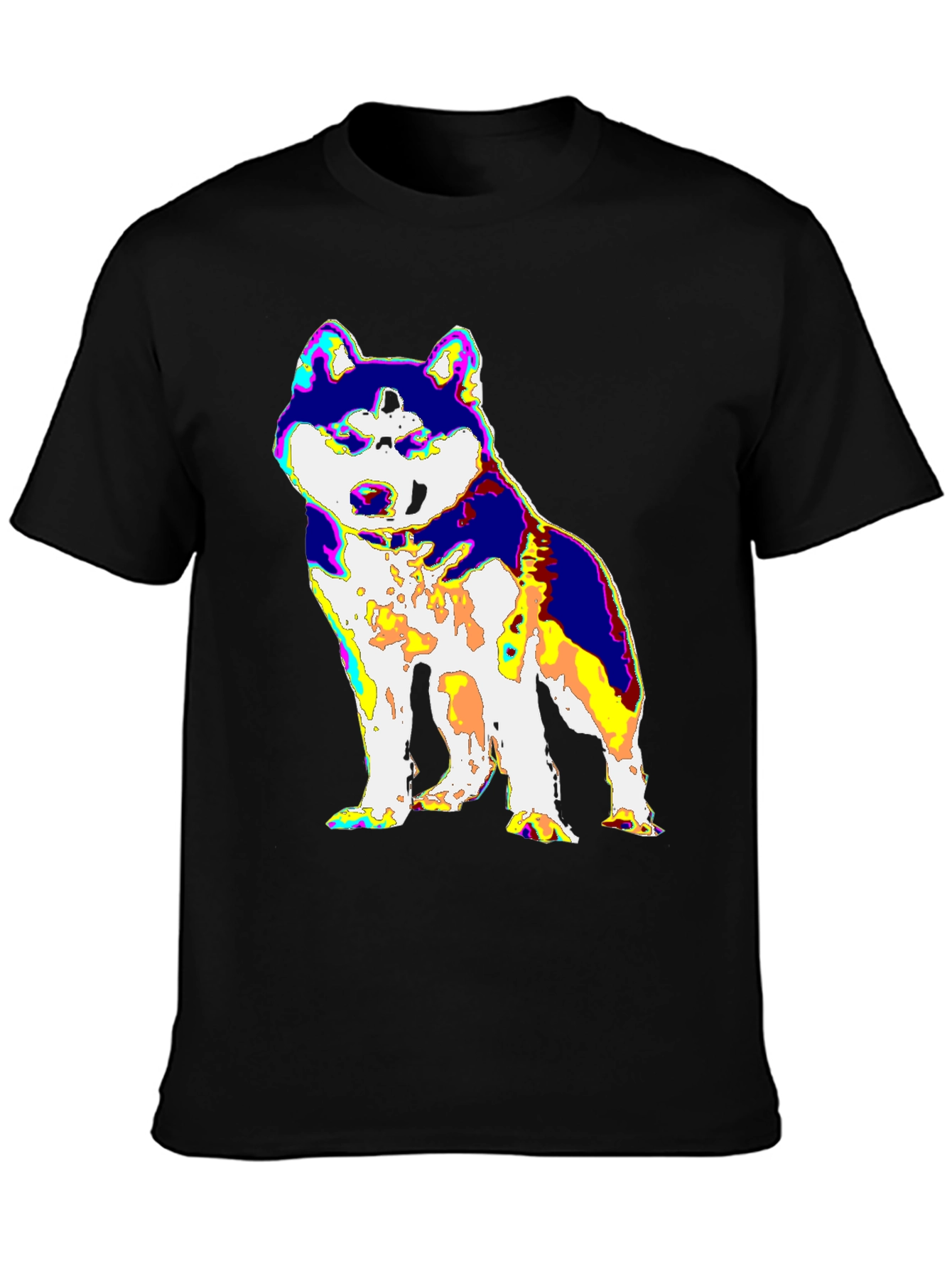 Psychedelic Husky Graphic Tee