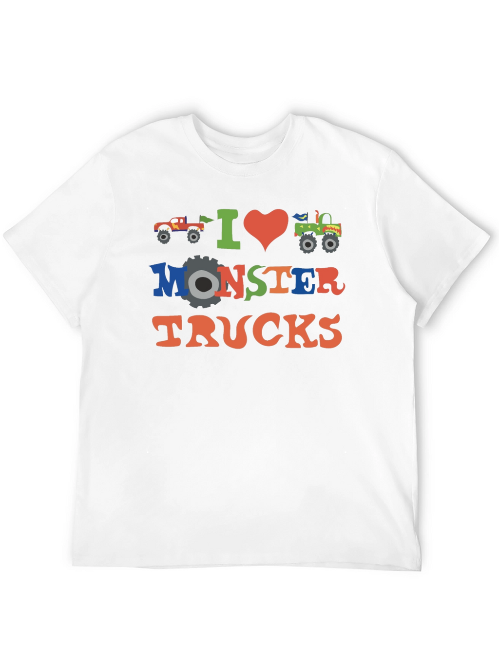I Love Monster Trucks T-Shirt - Fun Graphic Tee