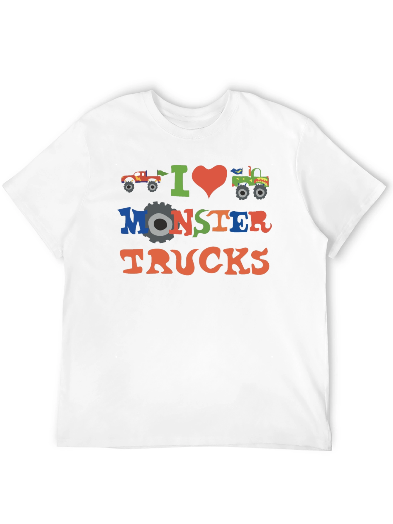 I Love Monster Trucks T-Shirt - Fun Graphic Tee