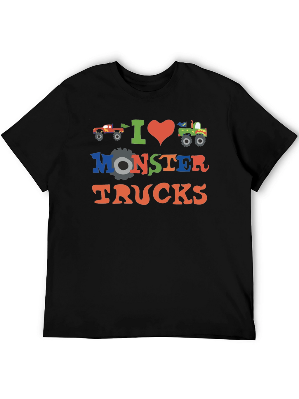 I Love Monster Trucks T-Shirt - Fun Graphic Tee
