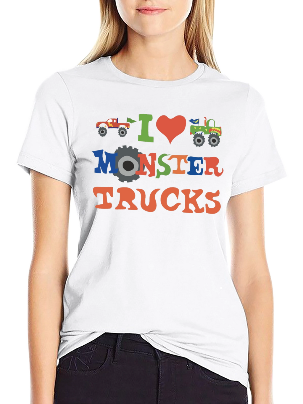 I Love Monster Trucks T-Shirt - Fun Graphic Tee