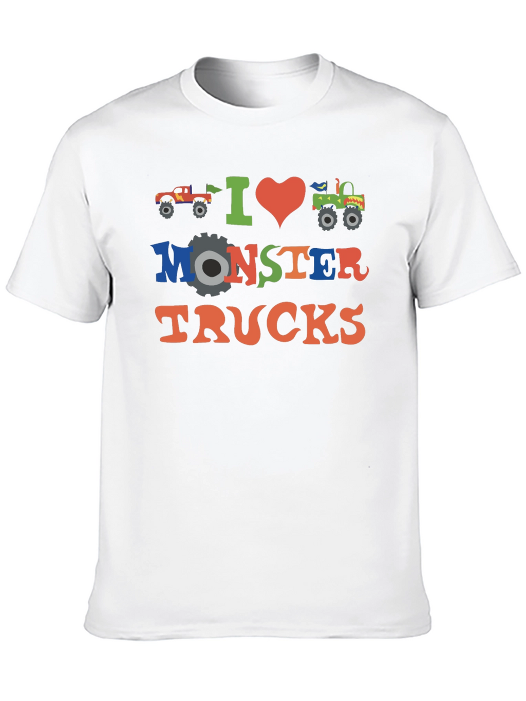 I Love Monster Trucks T-Shirt - Fun Graphic Tee