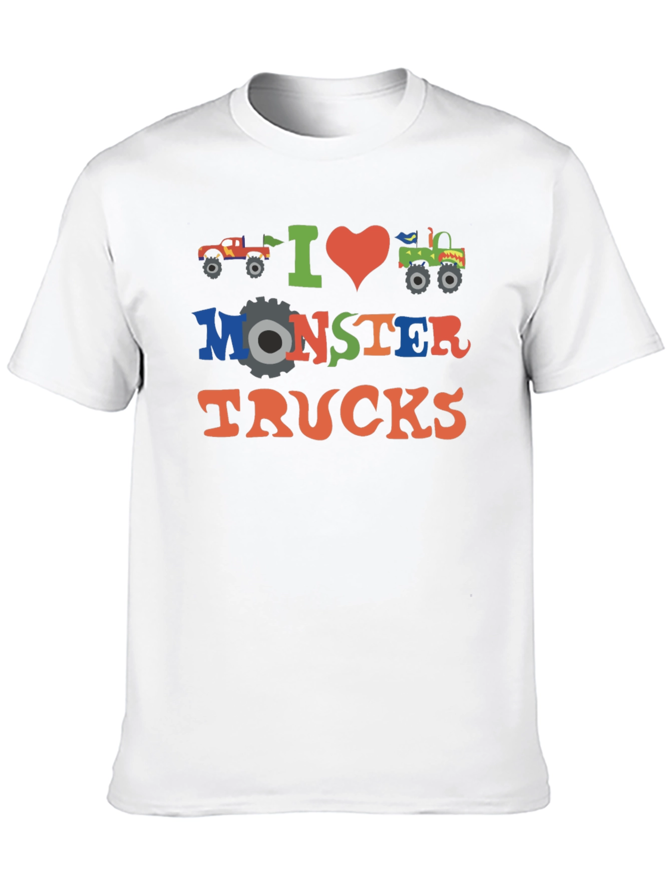 I Love Monster Trucks T-Shirt - Fun Graphic Tee