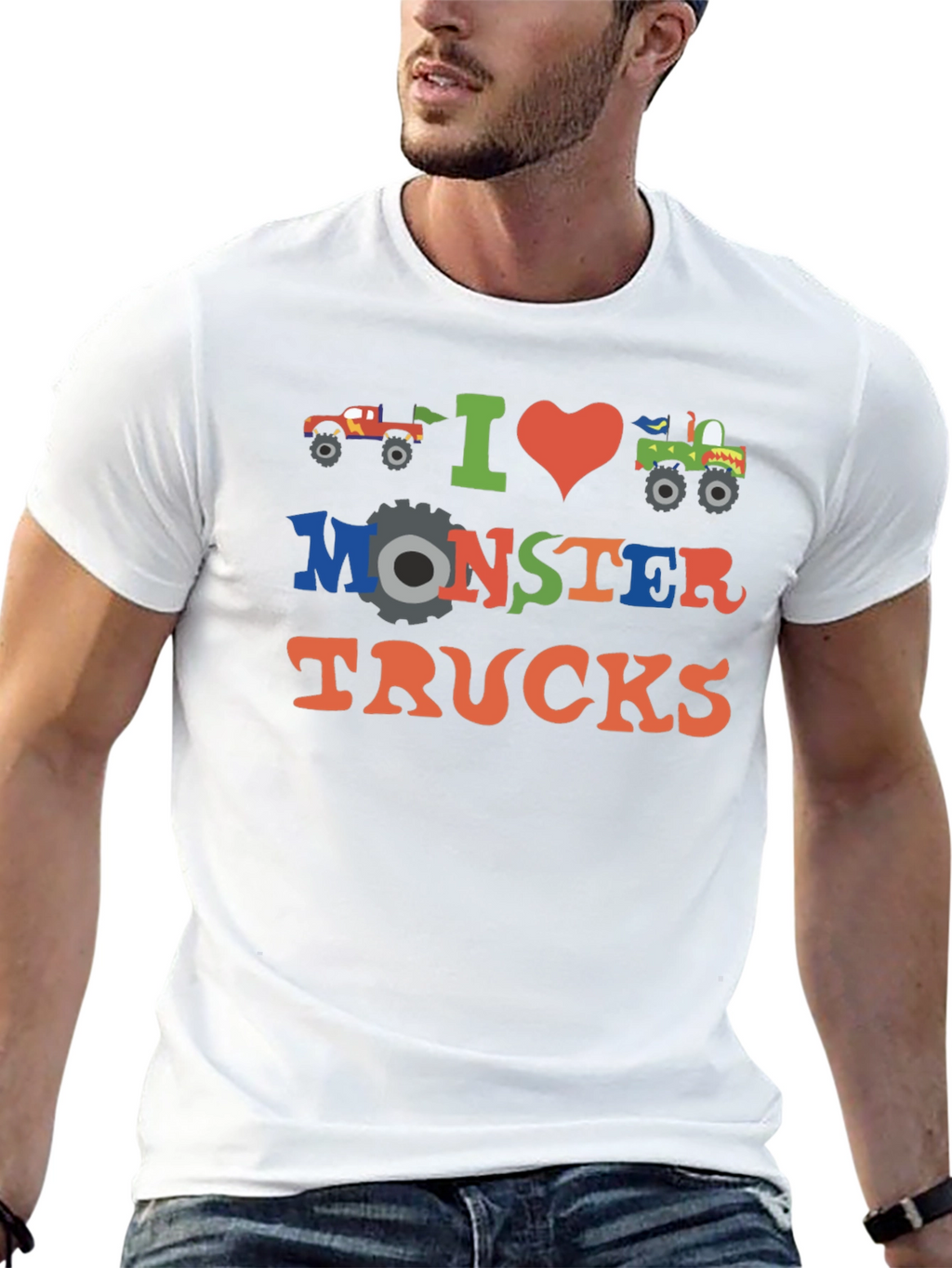 I Love Monster Trucks T-Shirt - Fun Graphic Tee