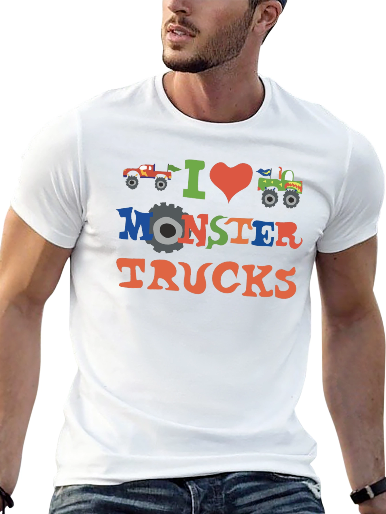 I Love Monster Trucks T-Shirt - Fun Graphic Tee