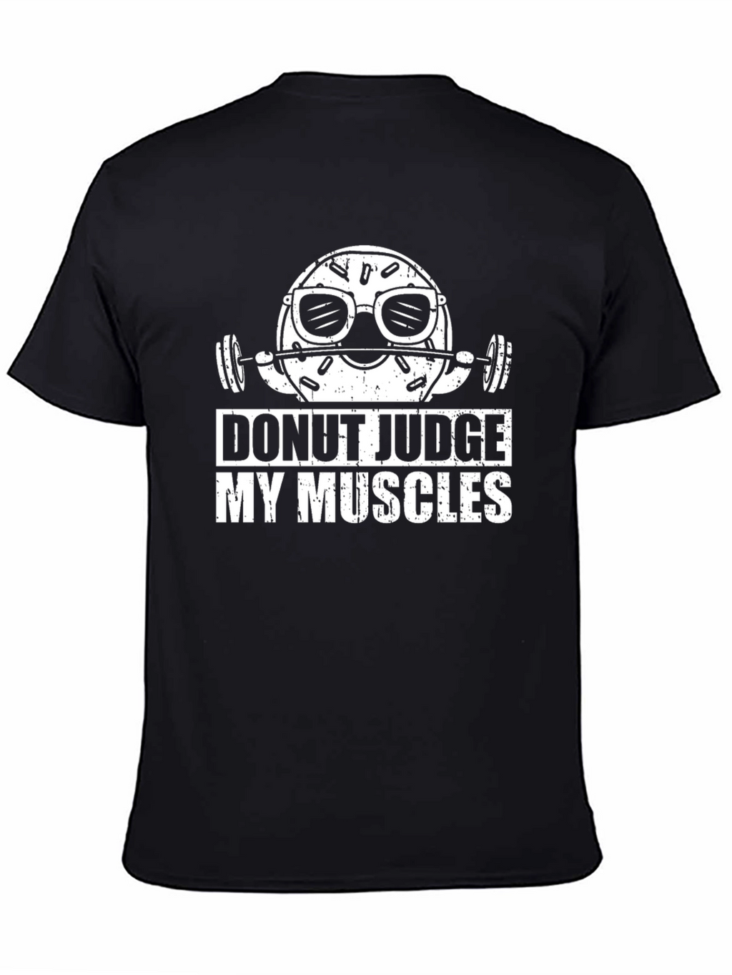 Donut Judge My Muscles Black T-Shirt