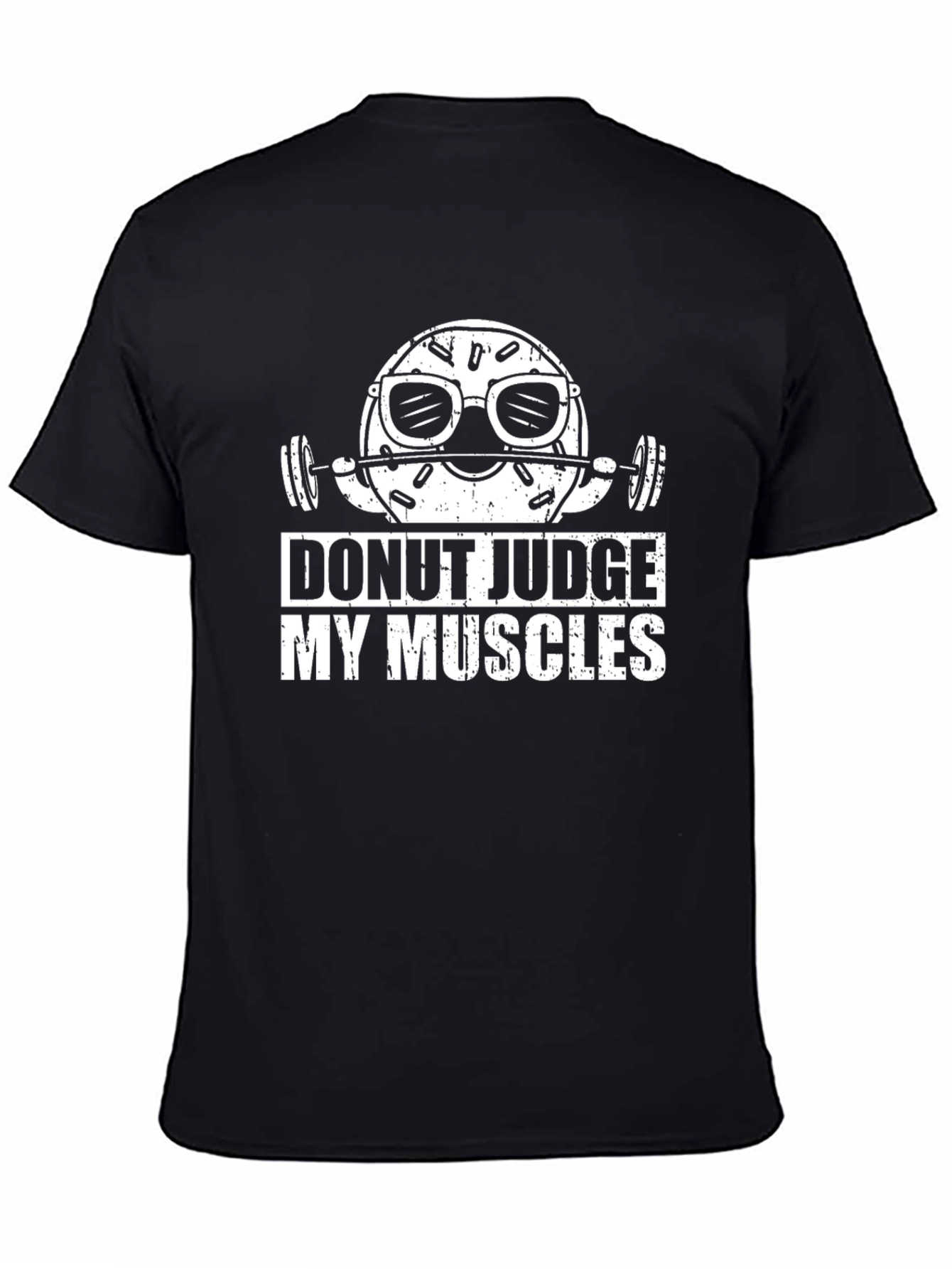 Donut Judge My Muscles Black T-Shirt