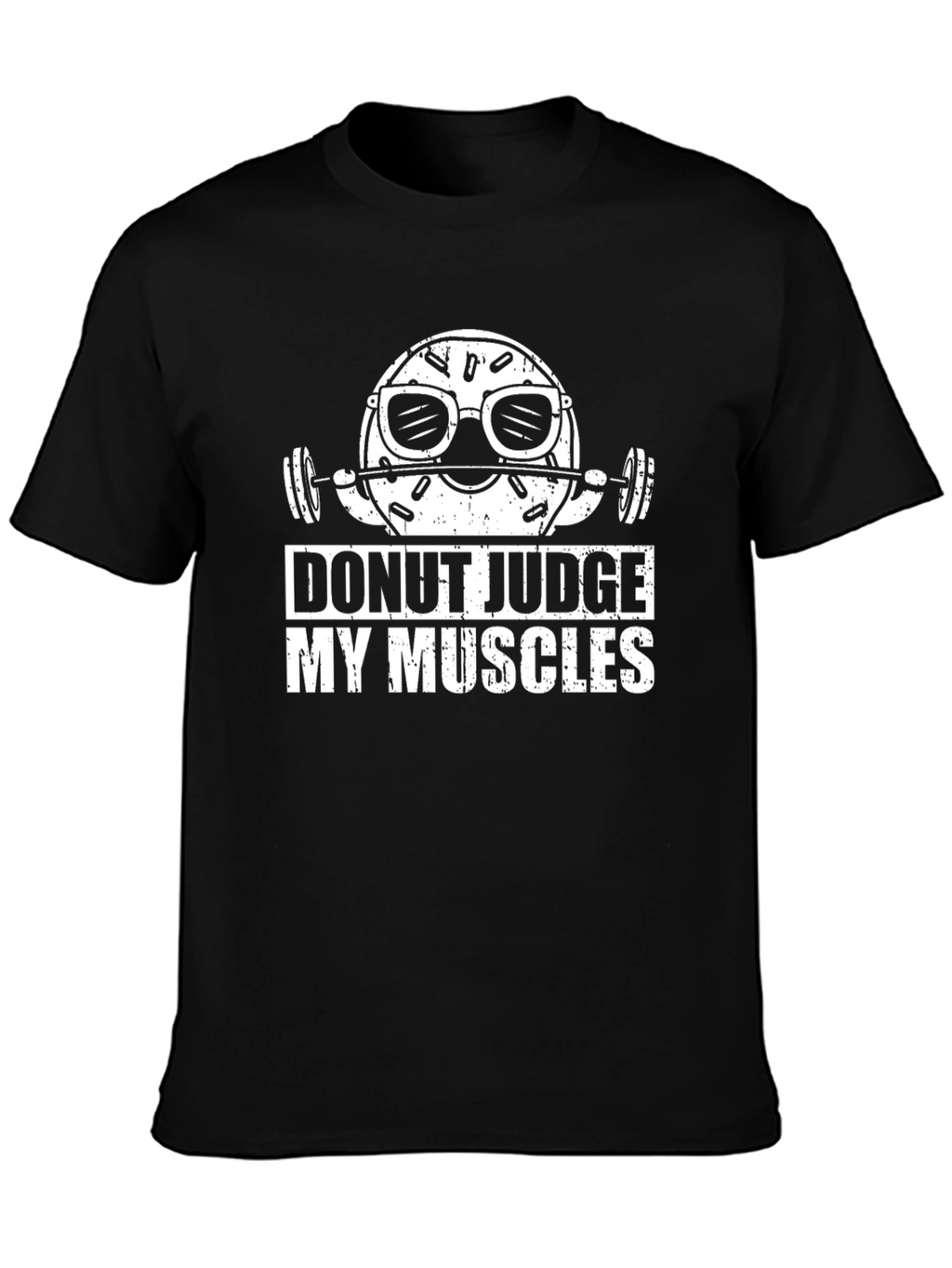 Donut Judge My Muscles Black T-Shirt