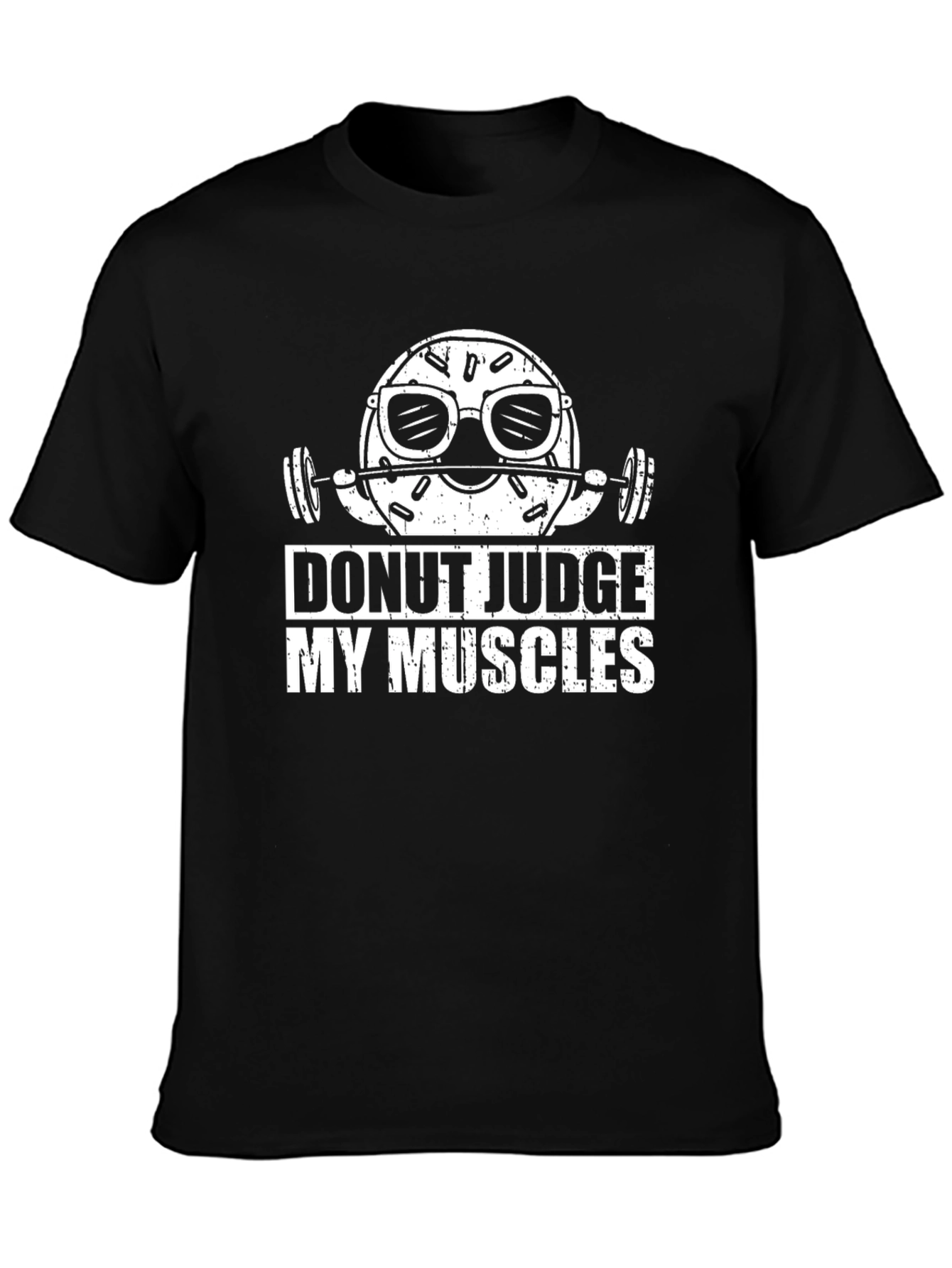 Donut Judge My Muscles Black T-Shirt