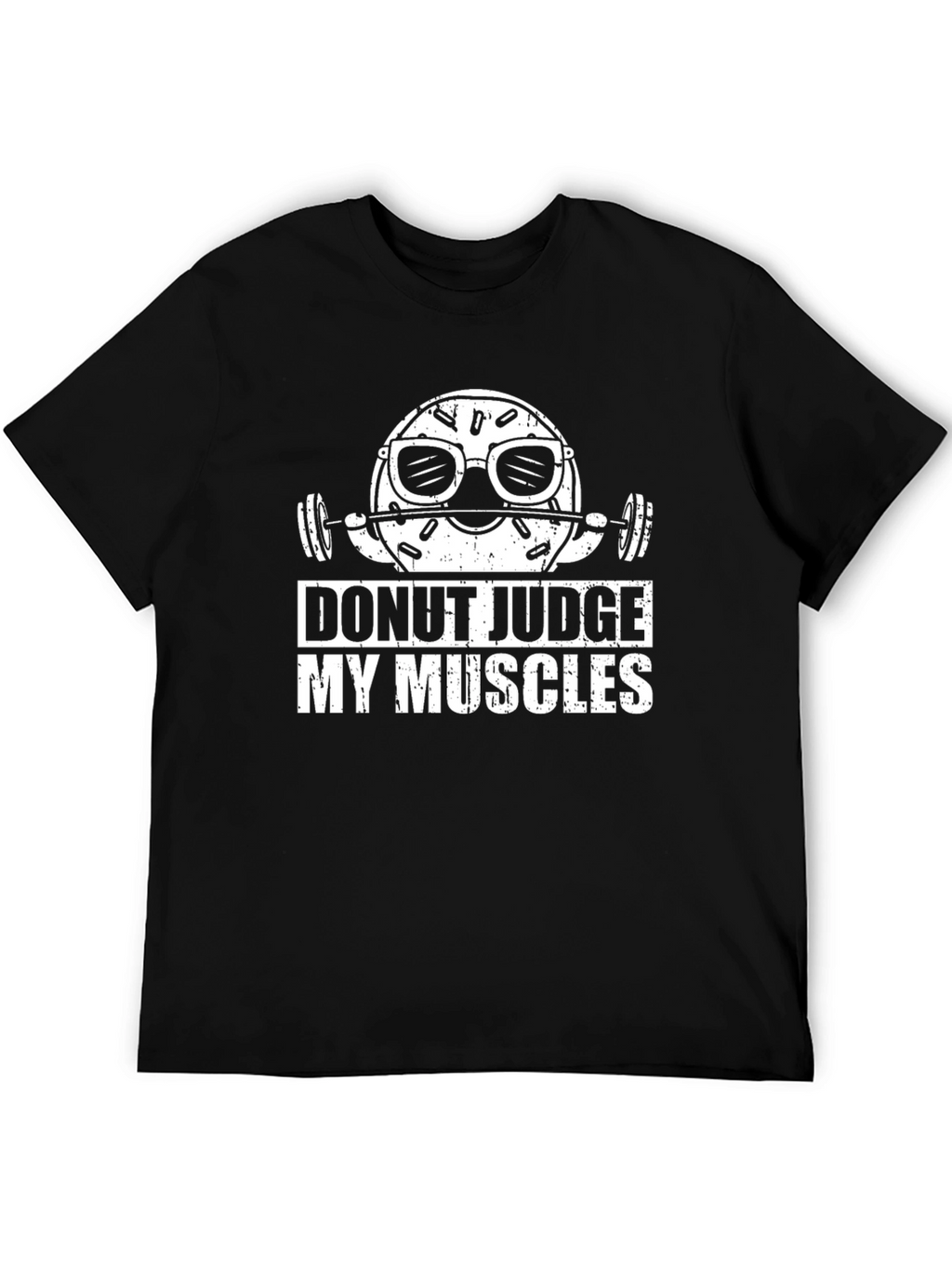Donut Judge My Muscles Black T-Shirt