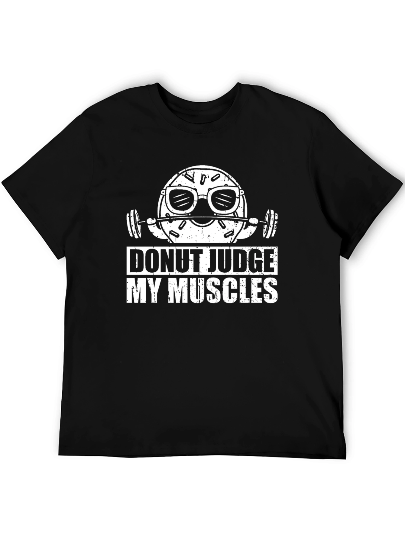 Donut Judge My Muscles Black T-Shirt