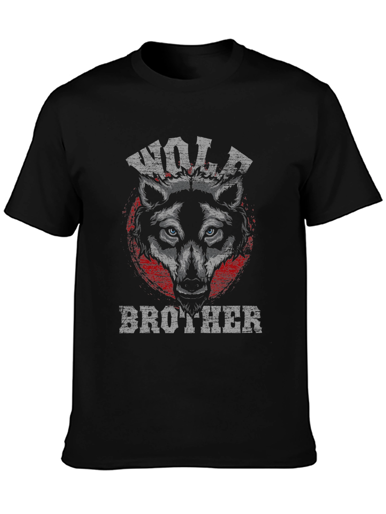 Wolf Brother Graphic T-Shirt - Black