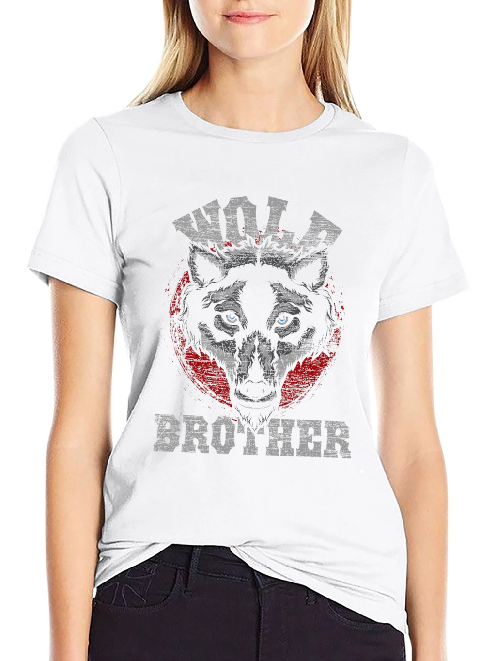 Wolf Brother Graphic T-Shirt - Black