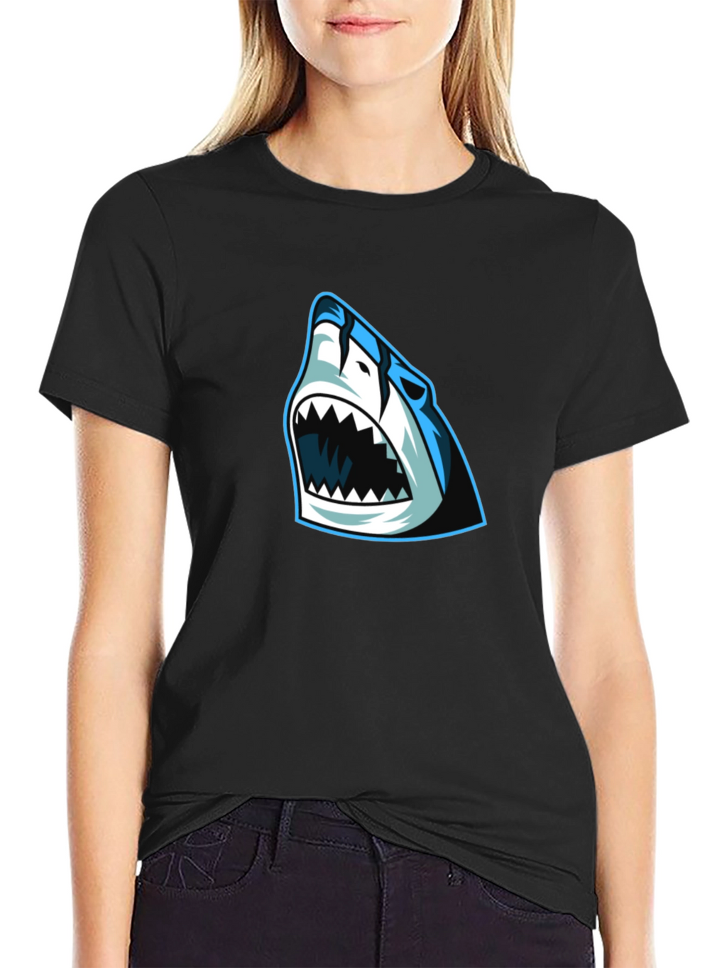 Shark Graphic Black T-Shirt - Unique Design