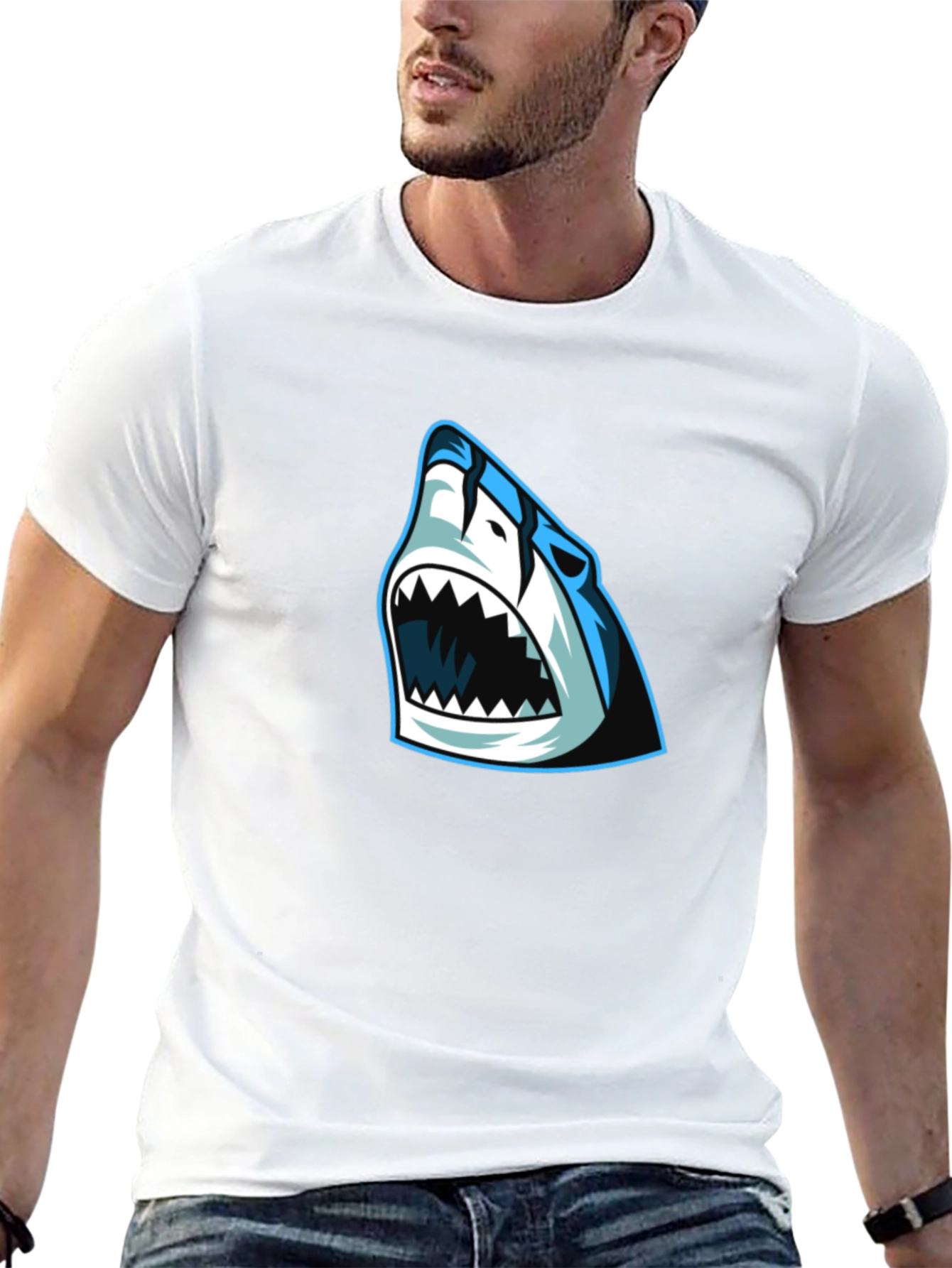 Shark Graphic Black T-Shirt - Unique Design