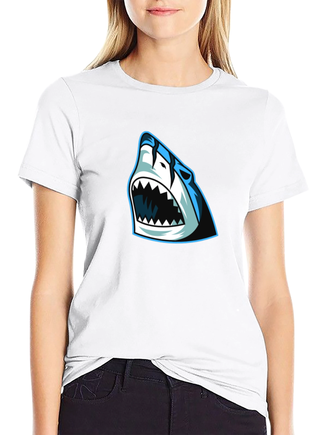 Shark Graphic Black T-Shirt - Unique Design