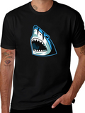 Shark Graphic Black T-Shirt - Unique Design