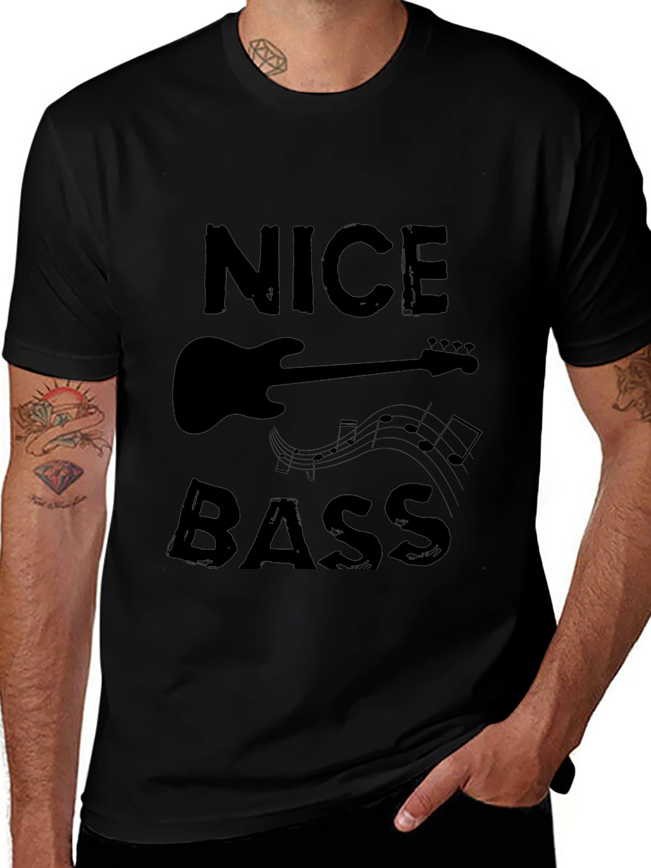 Nice Bass Guitar T-Shirt - Classic Music Lover Tee
