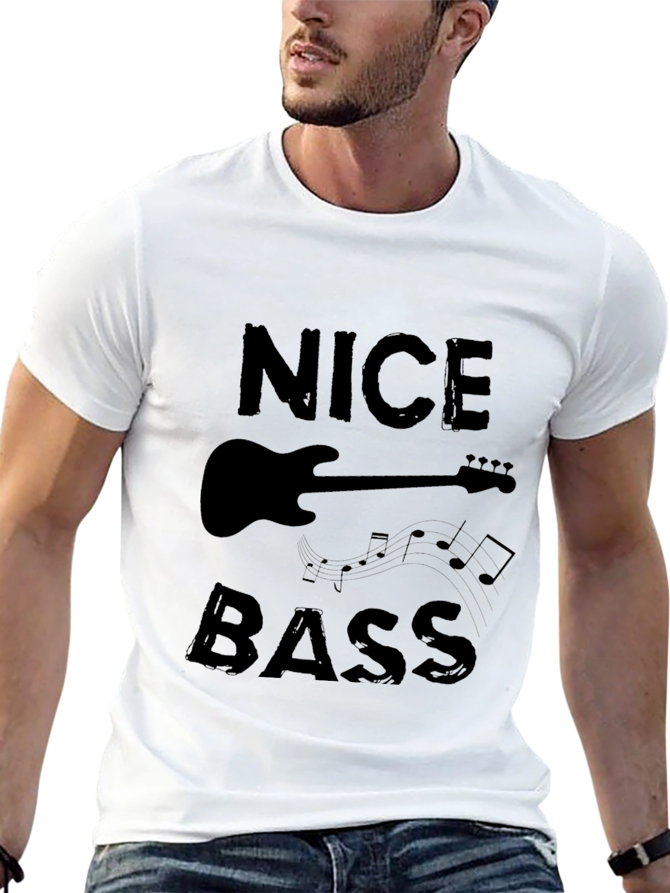 Nice Bass Guitar T-Shirt - Classic Music Lover Tee