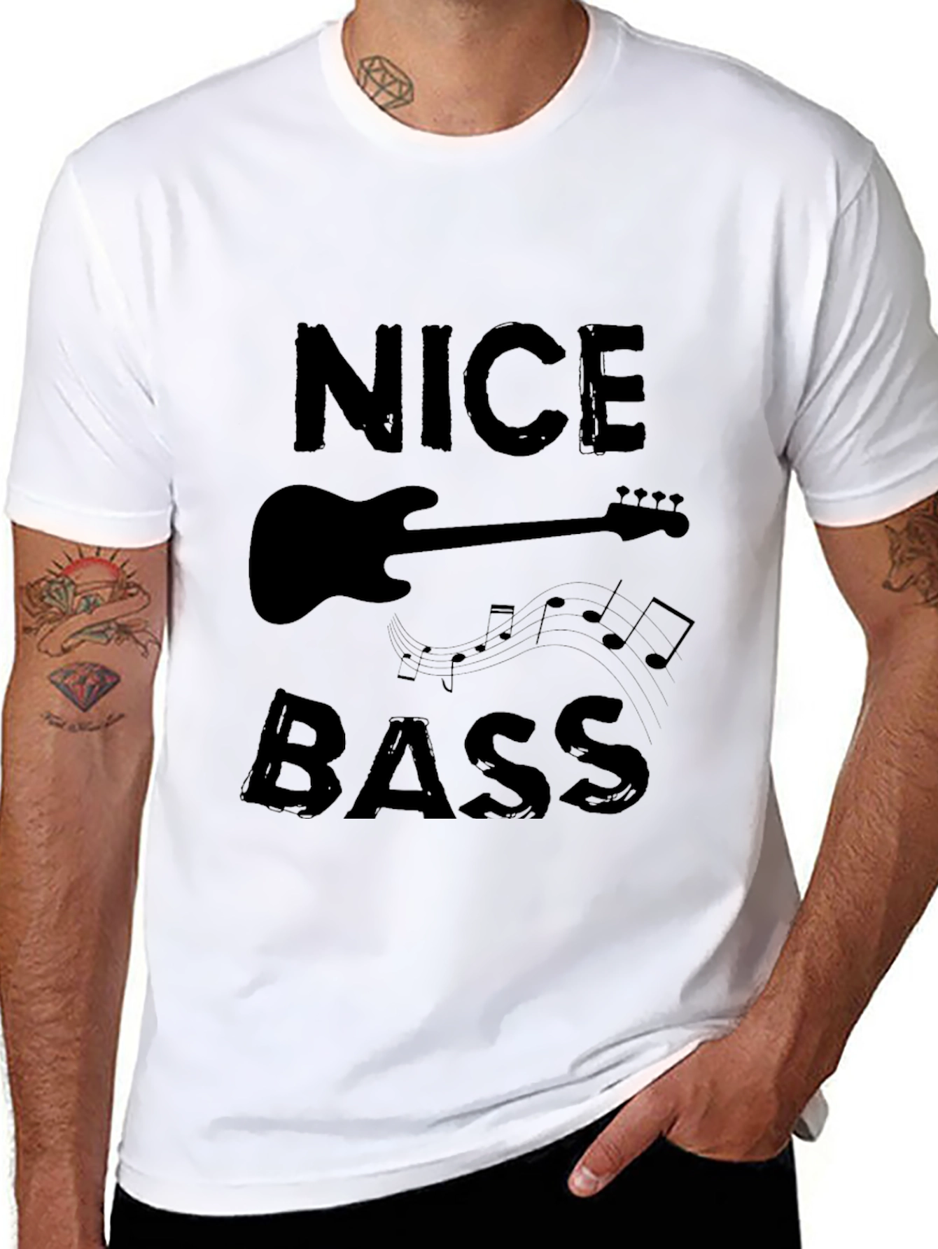 Nice Bass Guitar T-Shirt - Classic Music Lover Tee