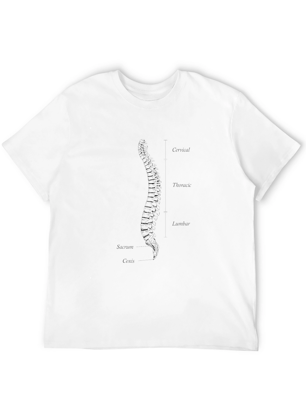 Anatomical Spine Graphic T-Shirt - Black