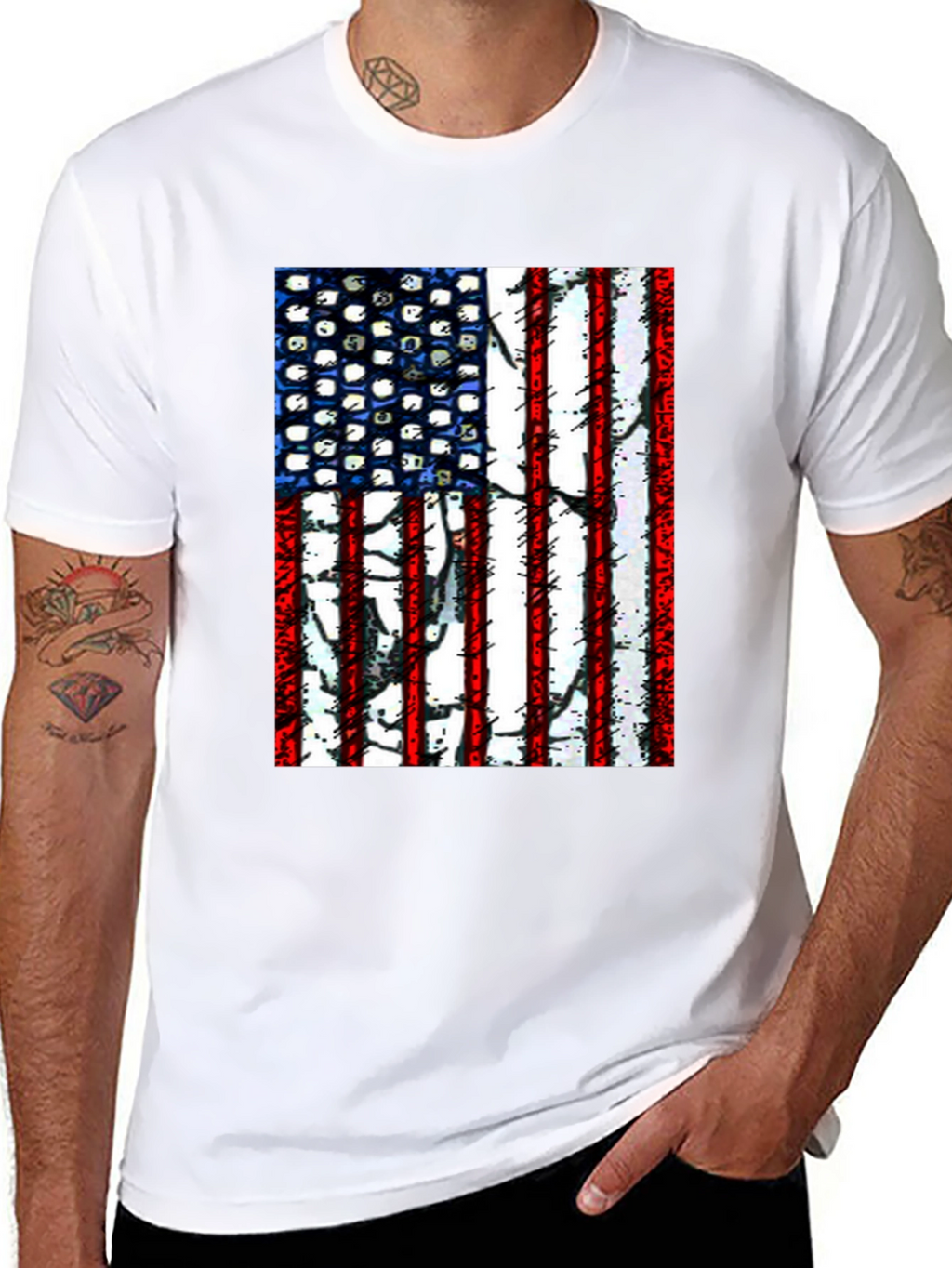 American Flag Graphic T-Shirt