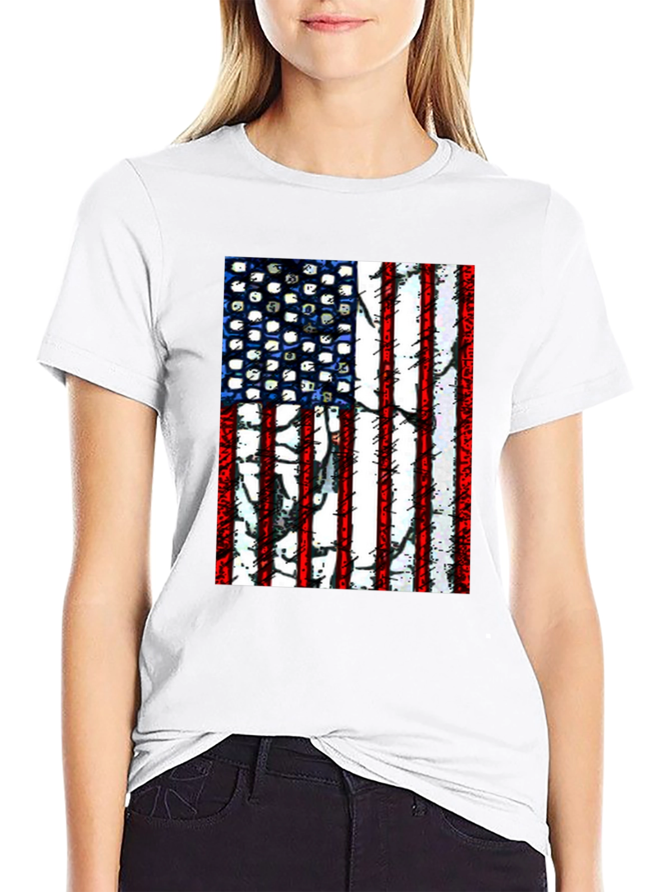 American Flag Graphic T-Shirt
