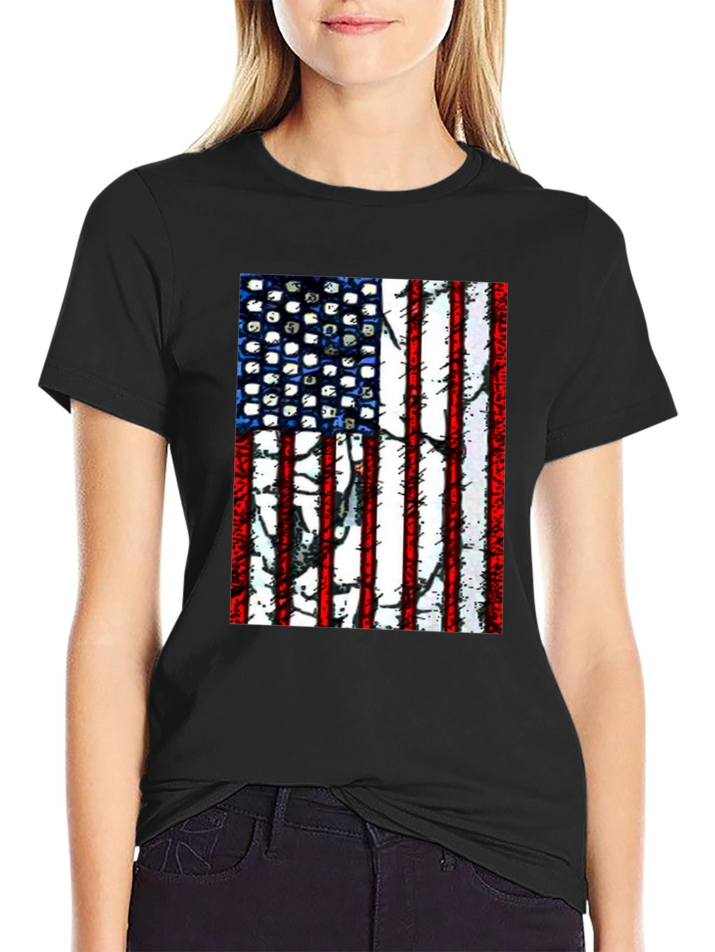 American Flag Graphic T-Shirt
