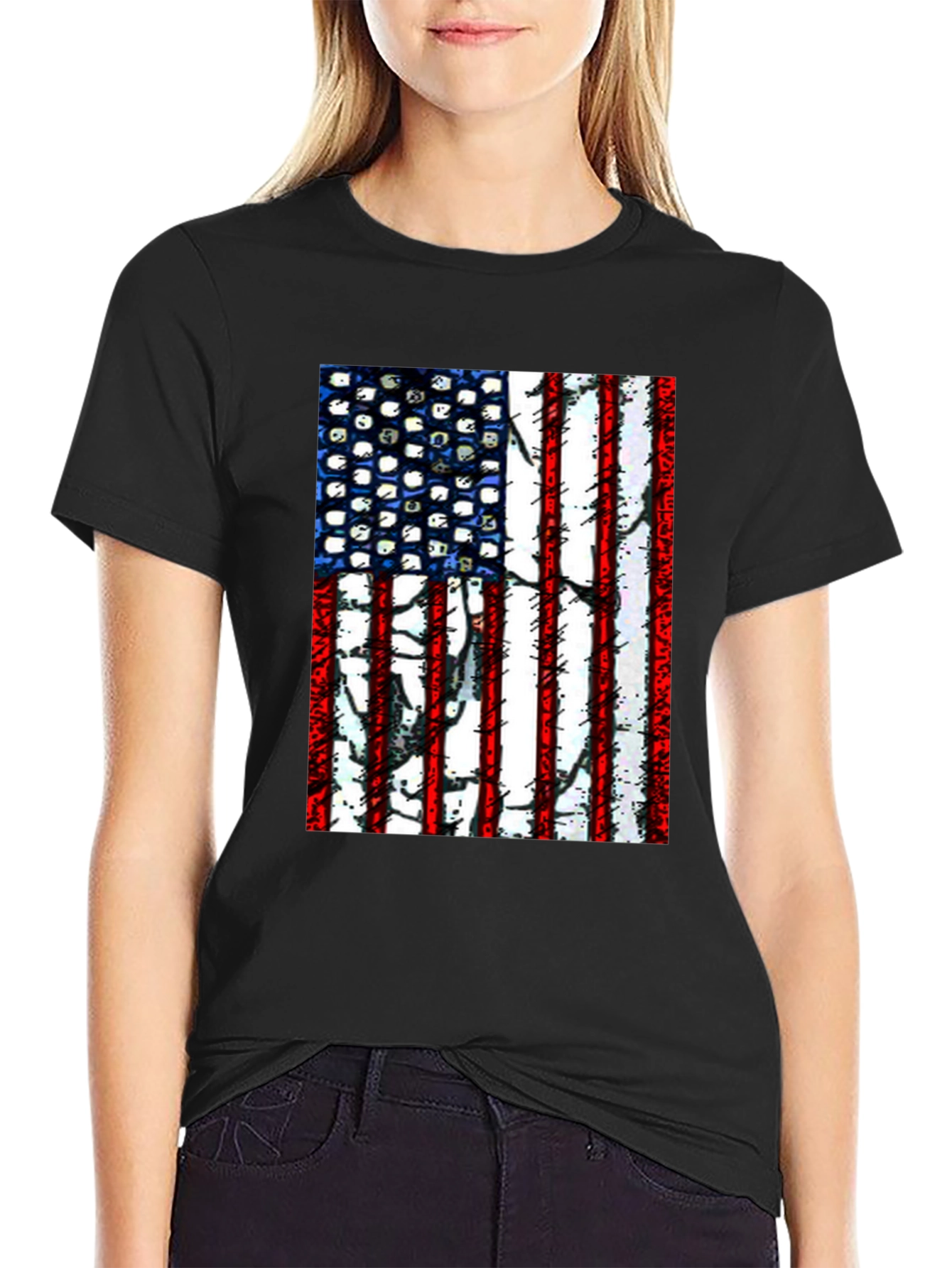 American Flag Graphic T-Shirt