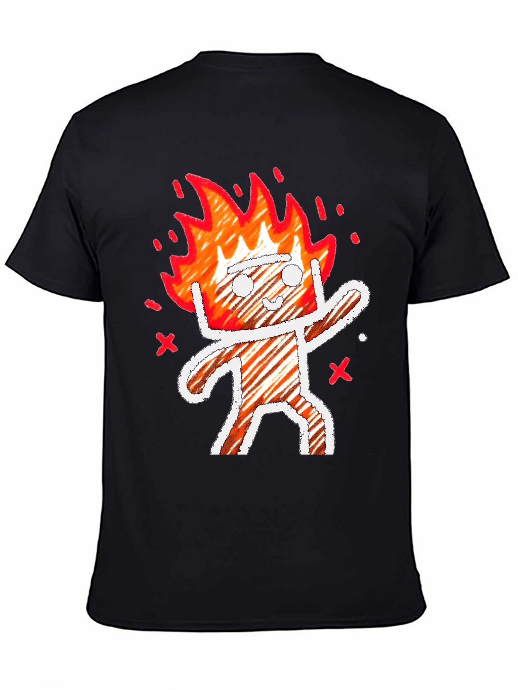 Fiery Character Graphic Print Tee