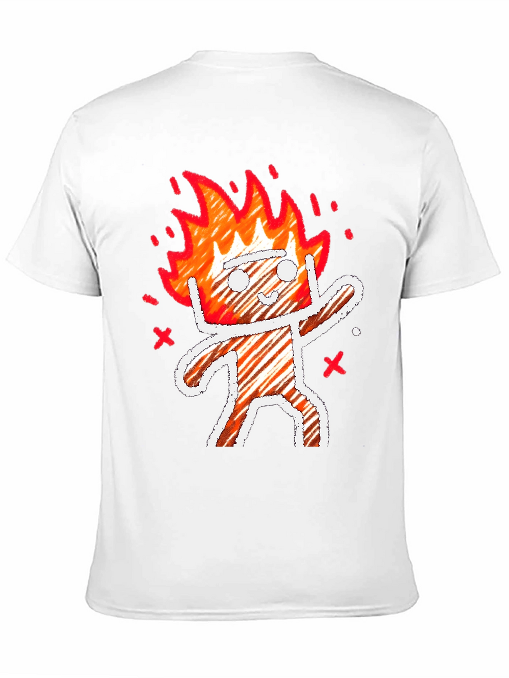 Fiery Character Graphic Print Tee