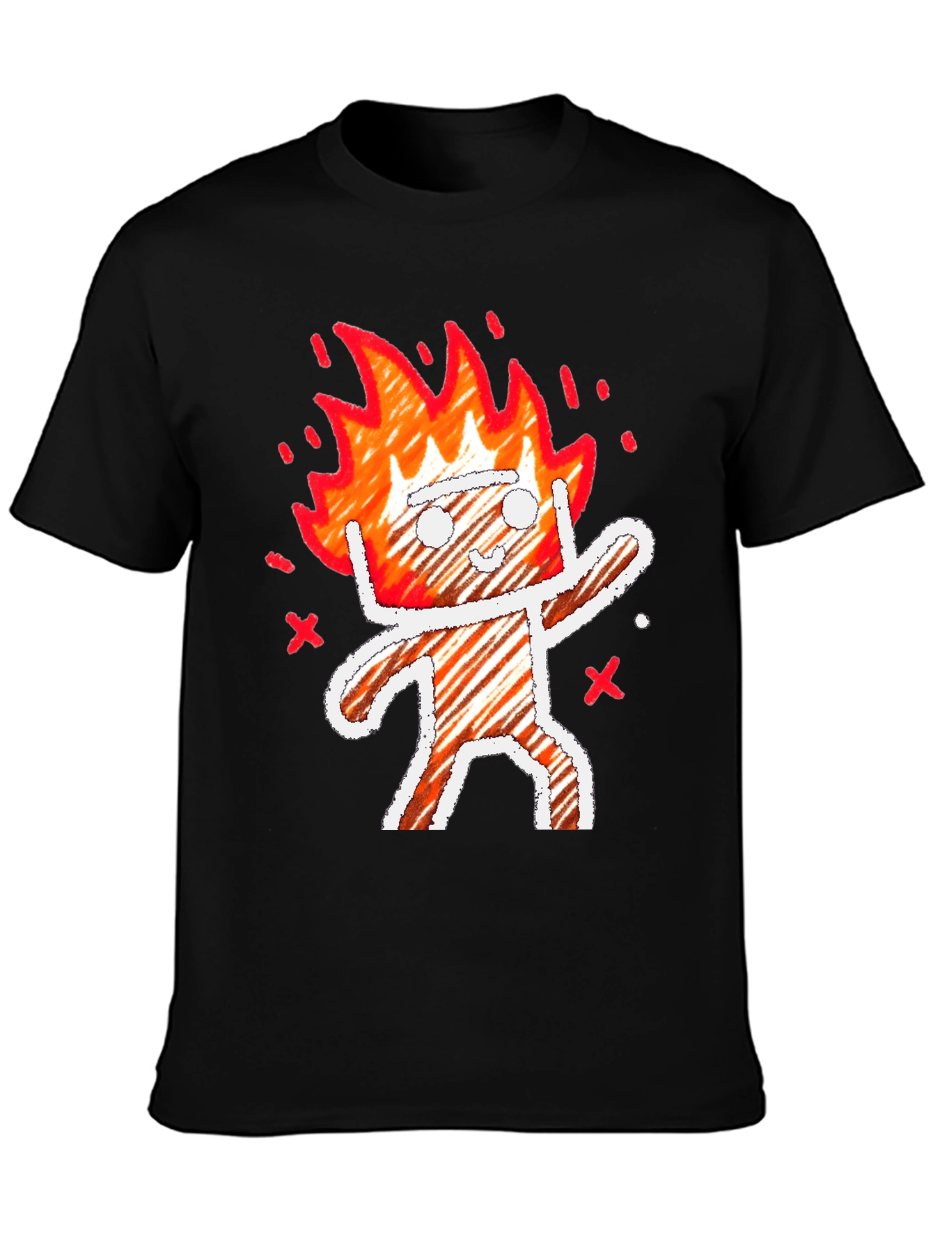 Fiery Character Graphic Print Tee