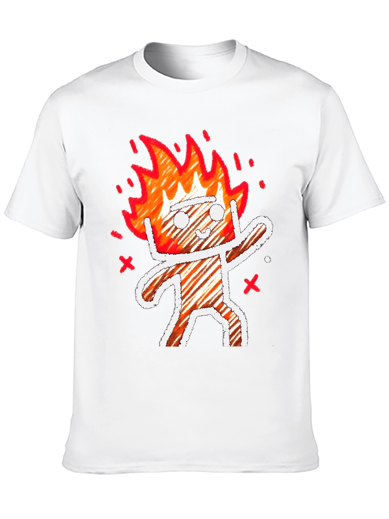 Fiery Character Graphic Print Tee