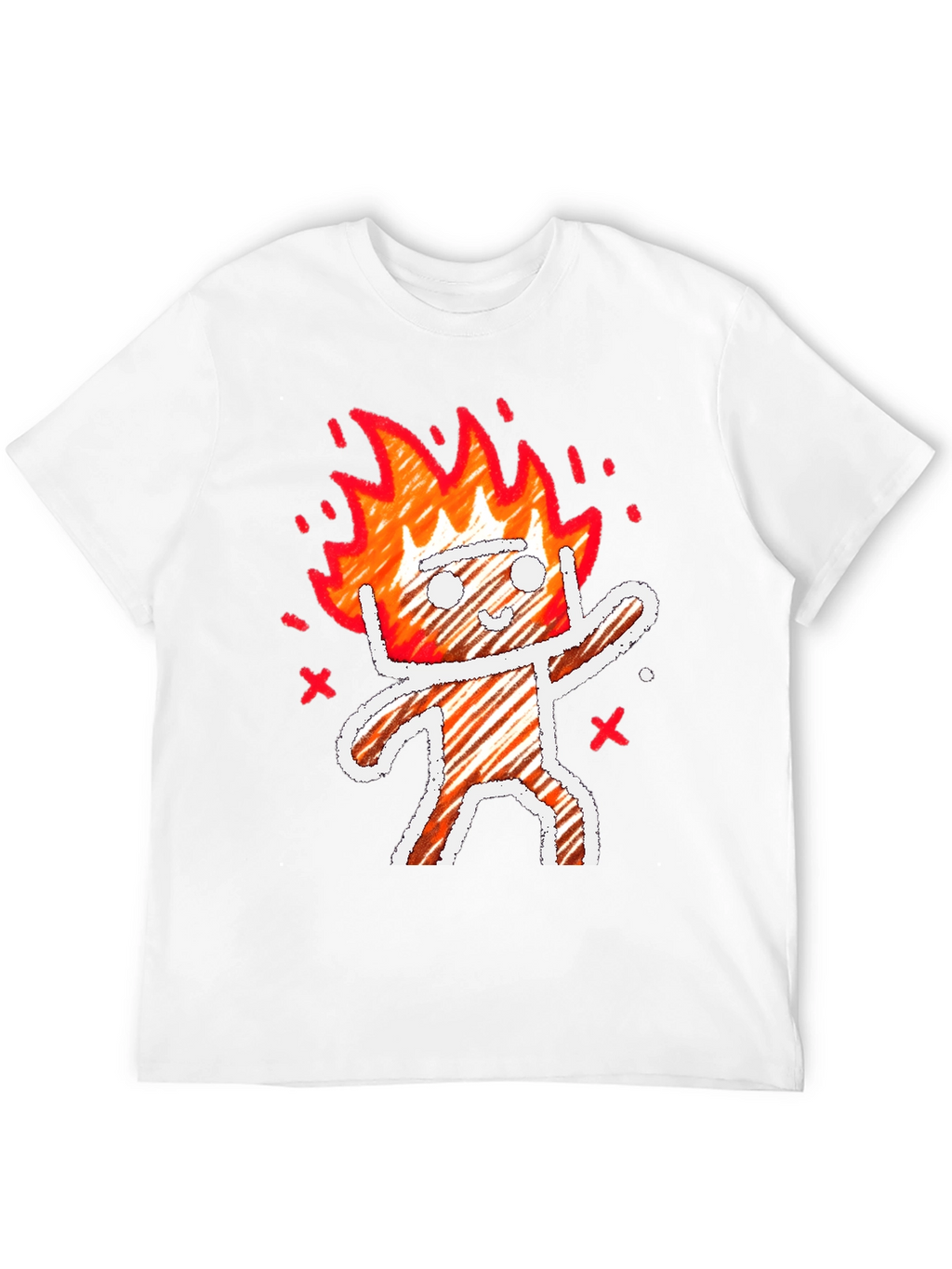 Fiery Character Graphic Print Tee