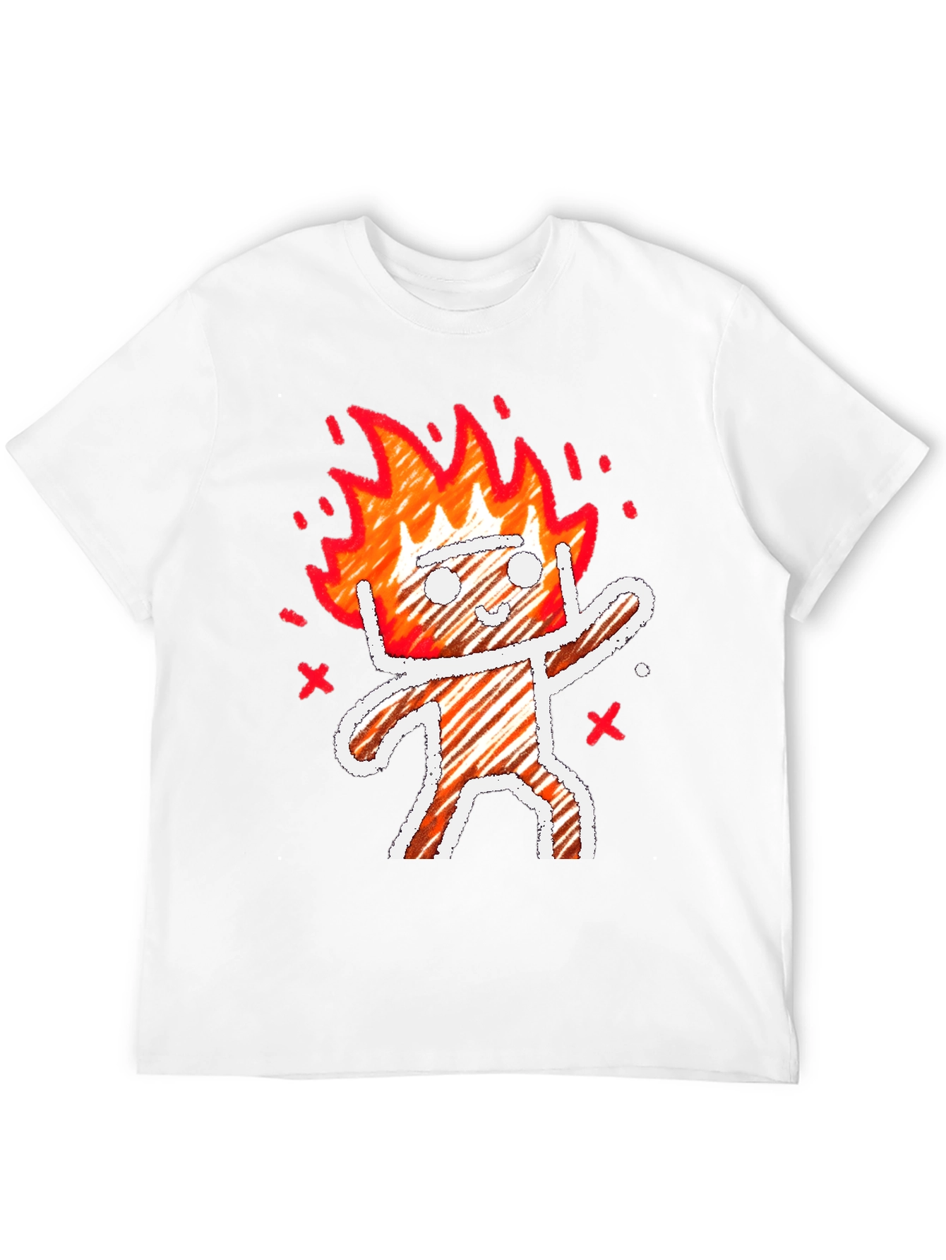 Fiery Character Graphic Print Tee