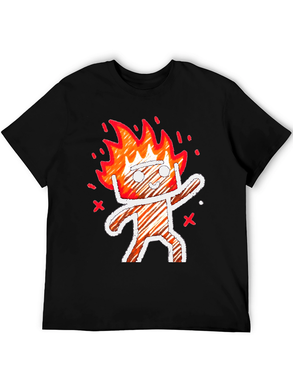 Fiery Character Graphic Print Tee