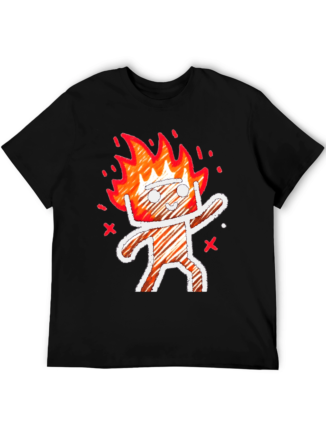 Fiery Character Graphic Print Tee