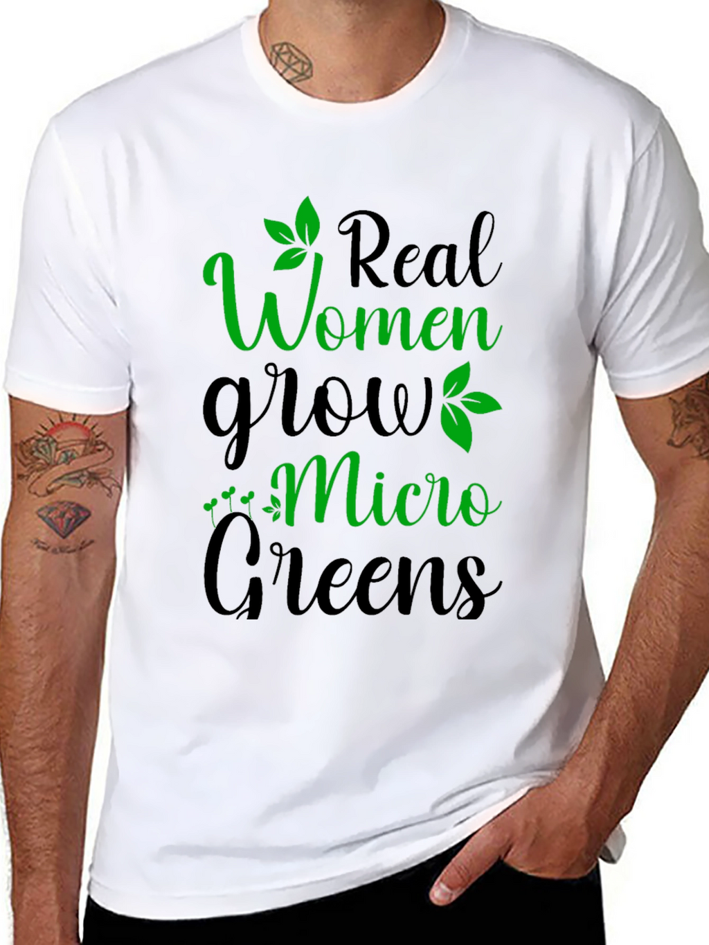 Real Women Grow Micro Greens Graphic T-Shirt