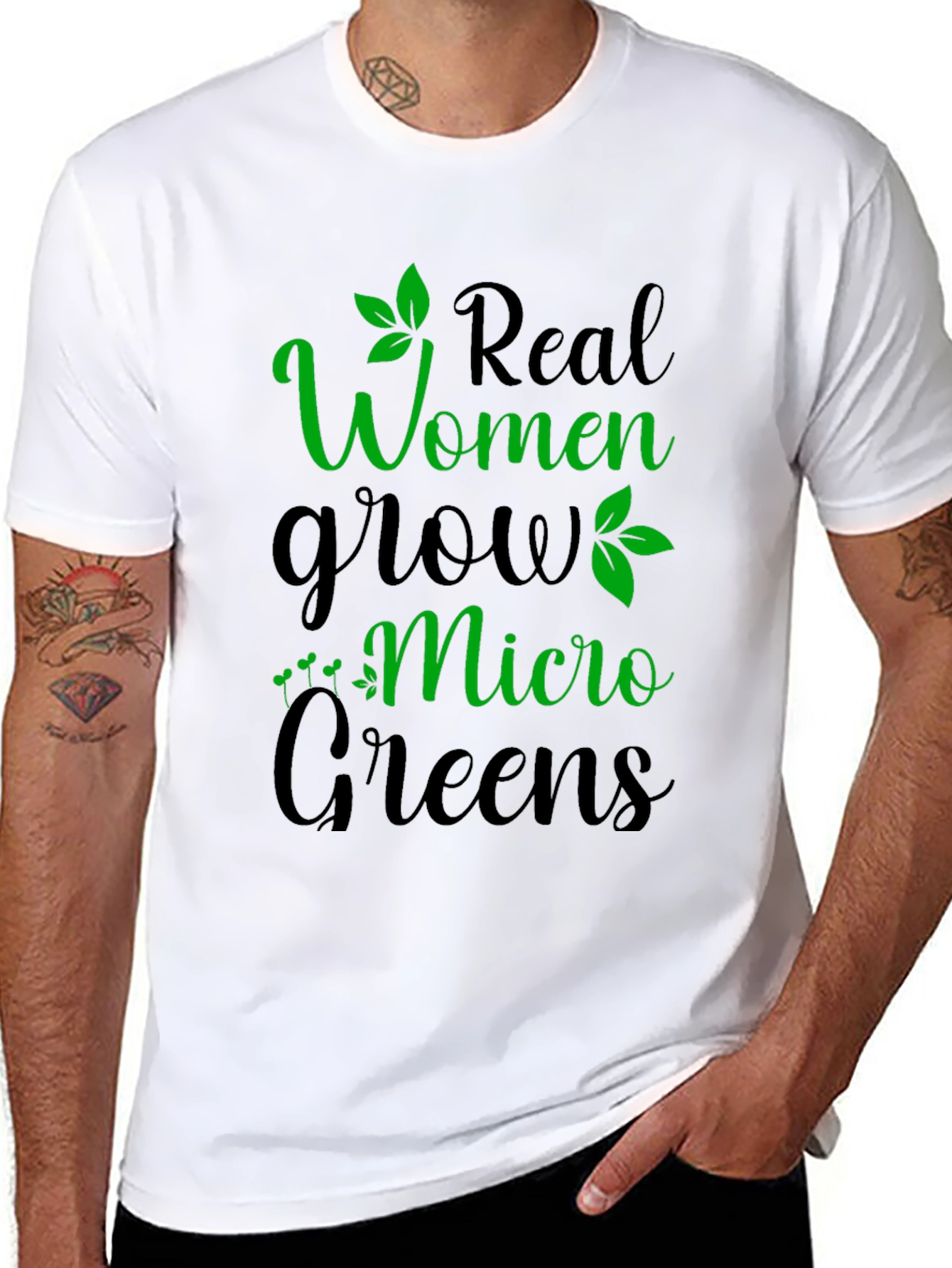 Real Women Grow Micro Greens Graphic T-Shirt