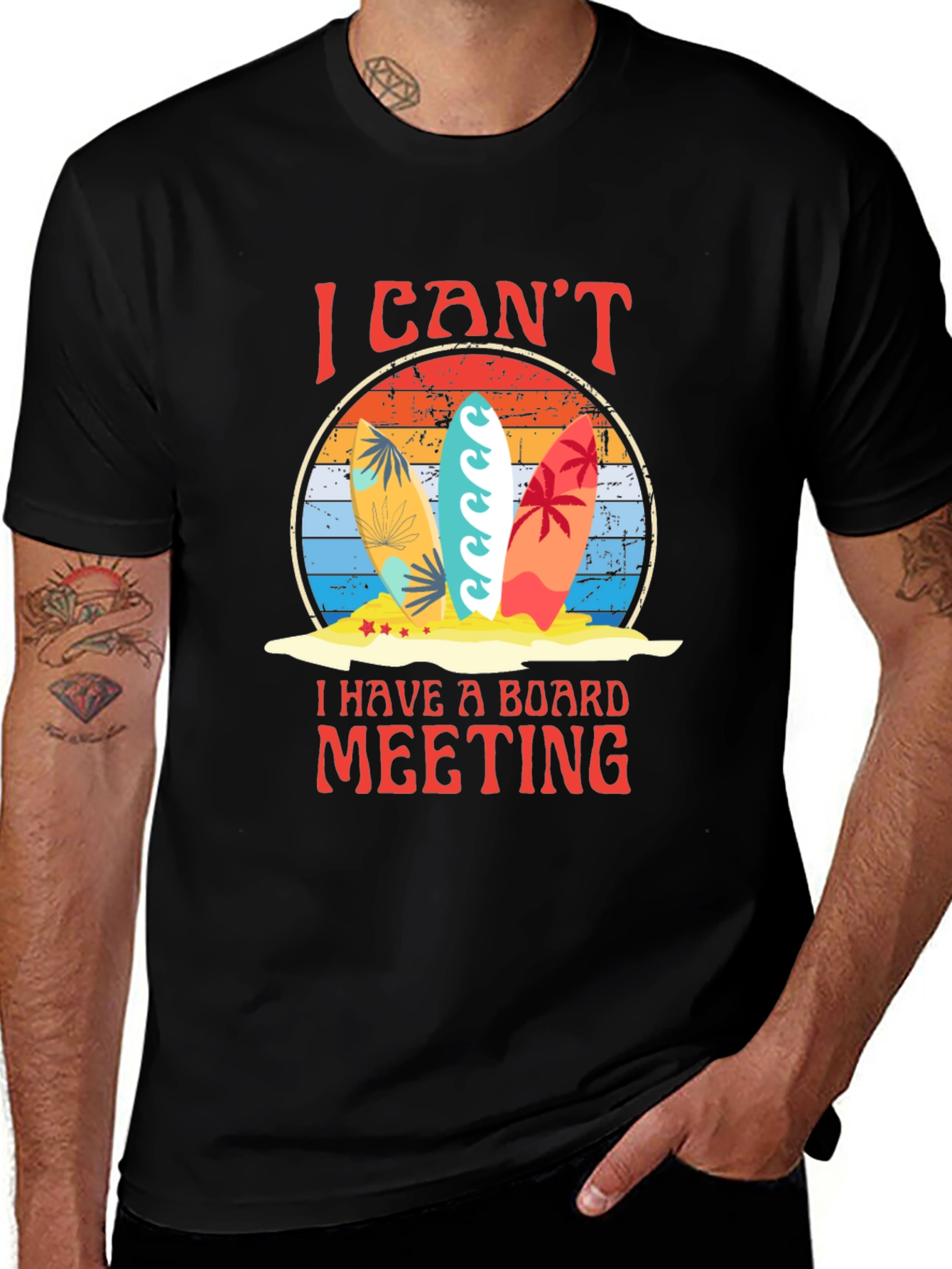 Surfboard Board Meeting Graphic Tee