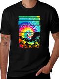 Tie Dye Forest Graphic Tee - Black