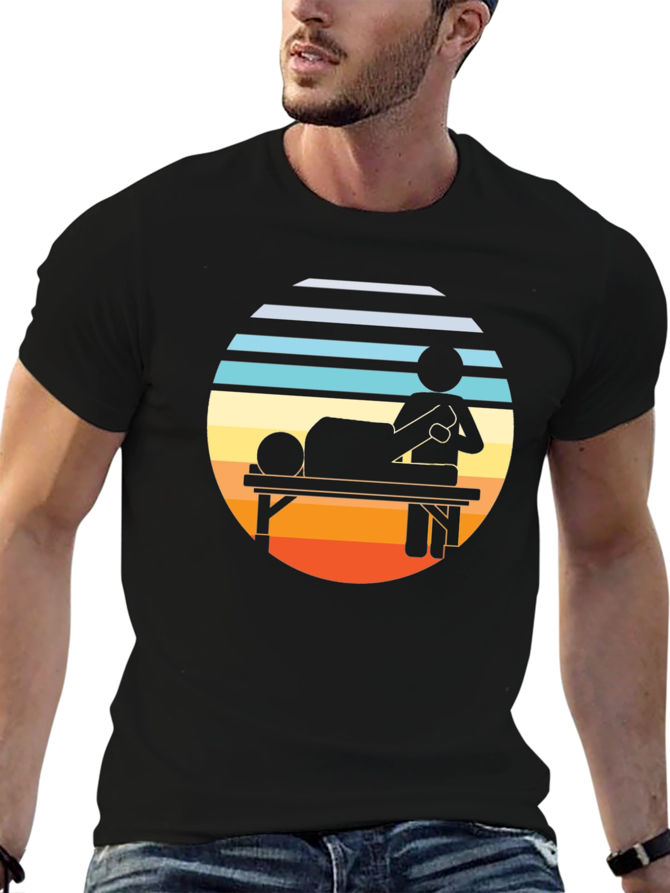 Retro Massage Therapy T-Shirt - Relax & Unwind