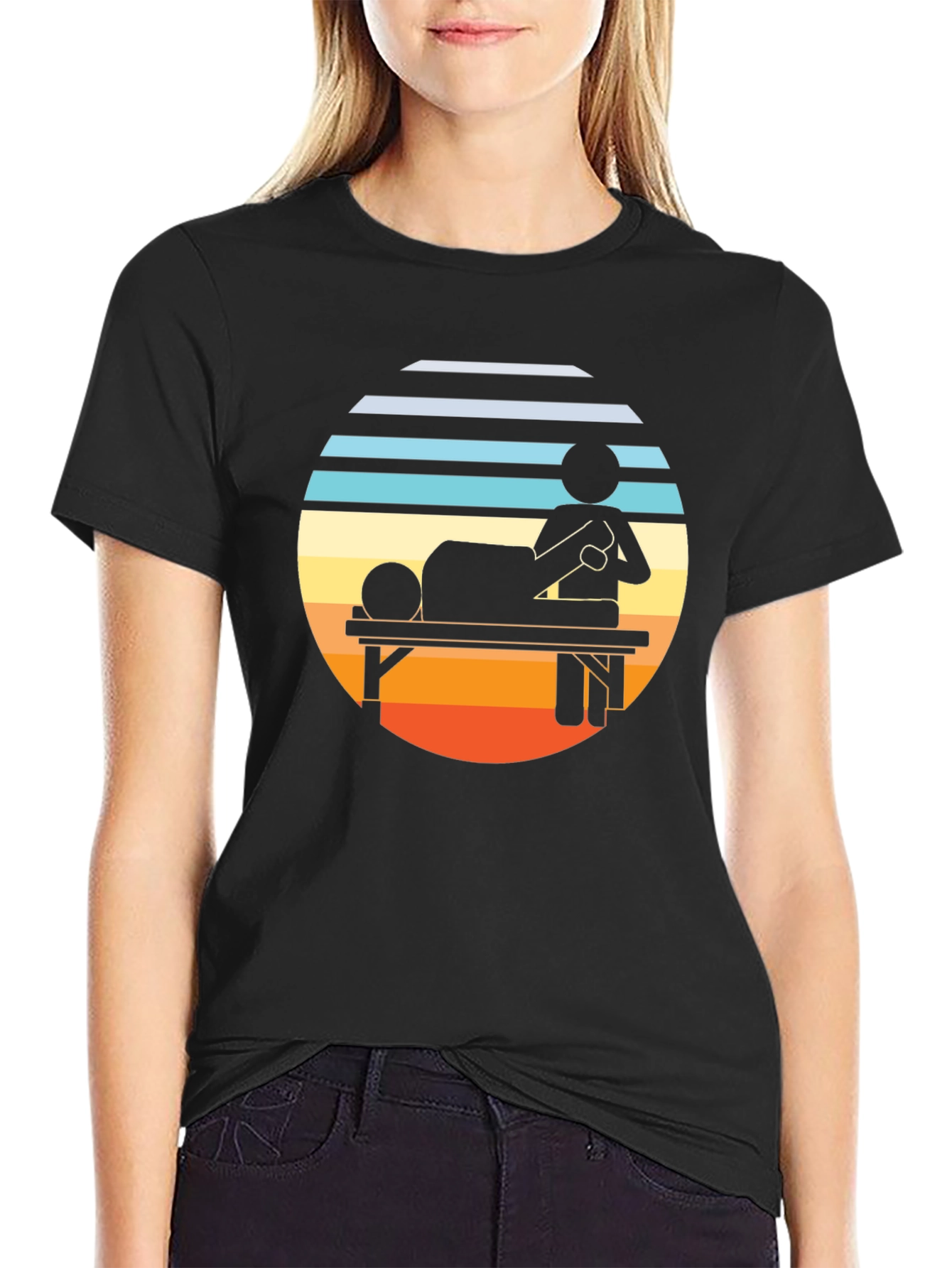 Retro Massage Therapy T-Shirt - Relax & Unwind