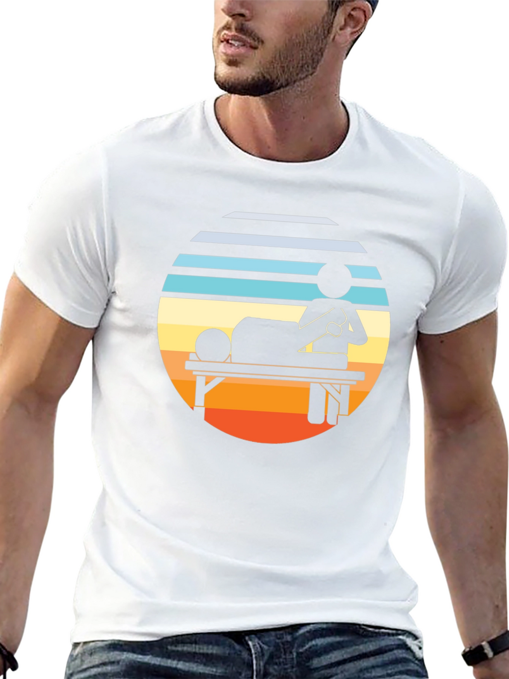 Retro Massage Therapy T-Shirt - Relax & Unwind